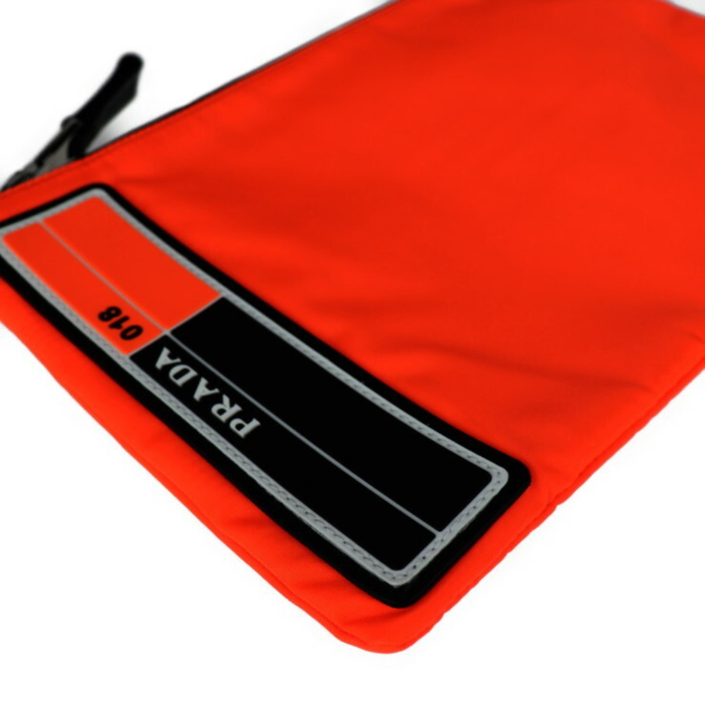 PRADA Prada clutch bag 2NH006 nylon orange rubber tag - Picture 5 of 9